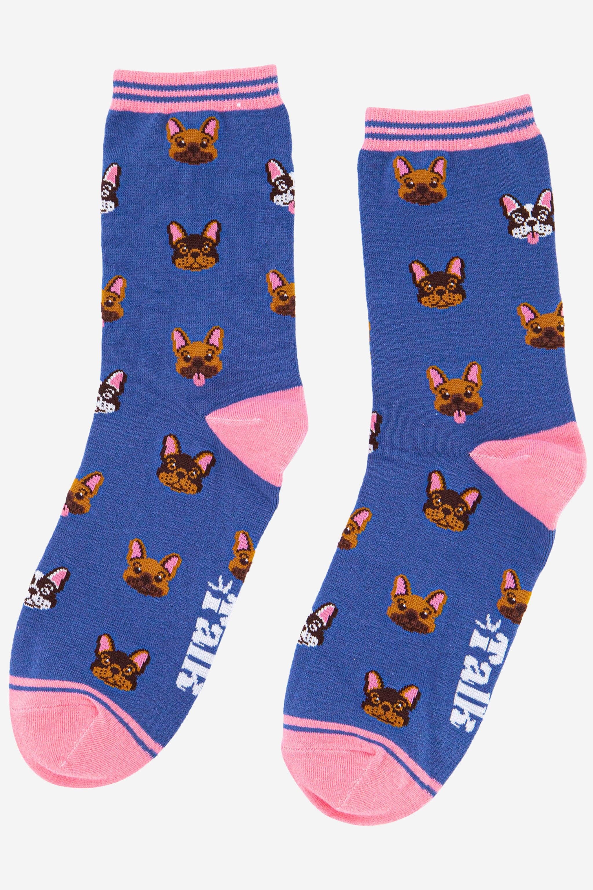 Sock Talk - Wholesale Socks - Women's - Women's French Bulldog Bamboo Dog Socks2