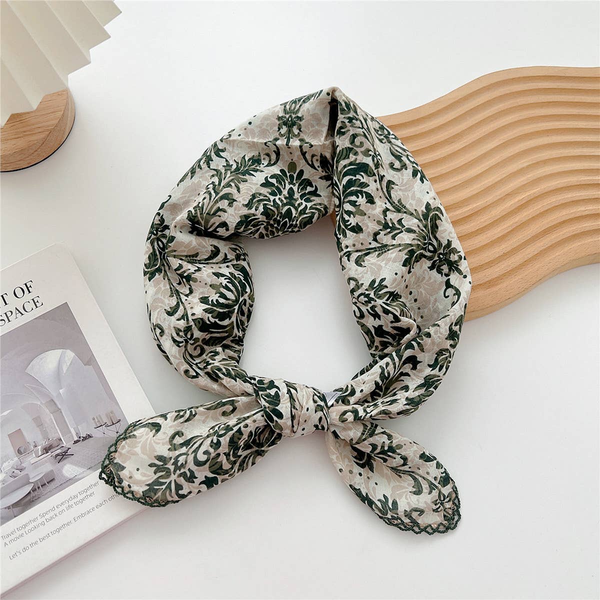 ACCITY - Wholesale Scarf - Women's - Cotton Linen Square Scarf for Women’s Neck Wrap_CWMS06728