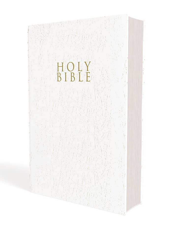 NIV Gift and Award Bible, Leather-Look, White, Red Letter for wholesale by HarperCollins Christian Publishing