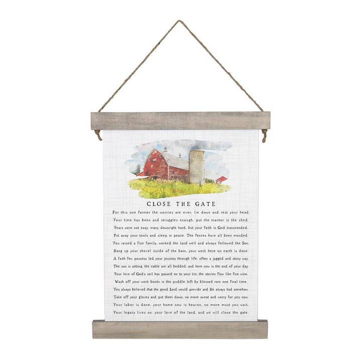 Hanging Canvas - Close The Gate for wholesale by Sincere Surroundings