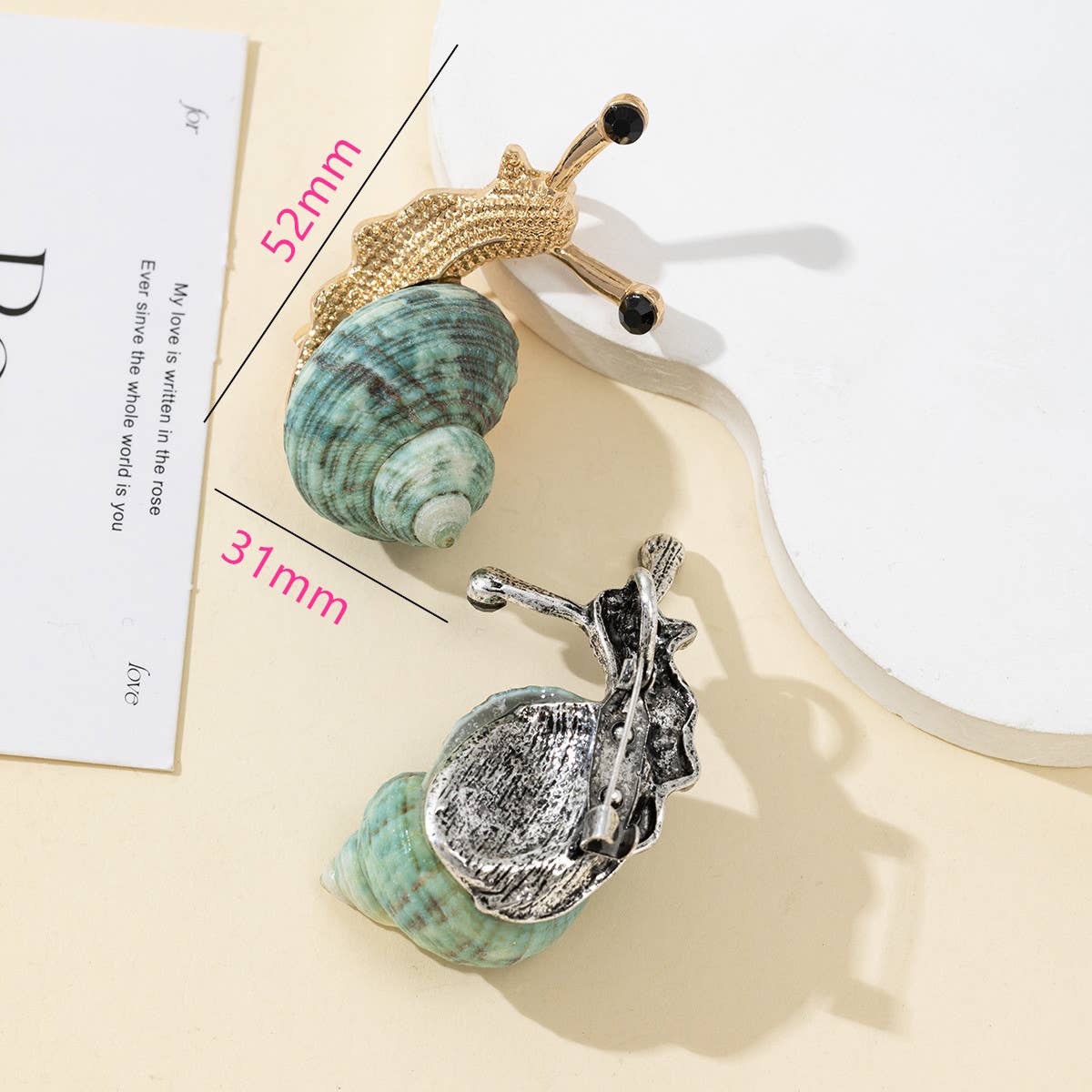 Tourtiwi – Großhandel Broschen – Brosche & Anhänger in Form einer natürlichen Kegelschnecke6