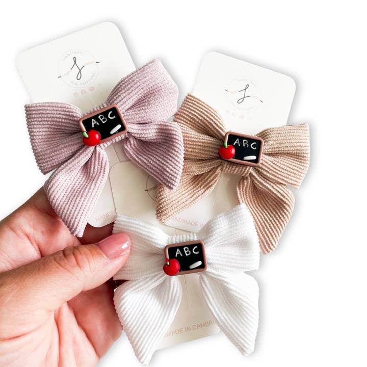 Non Slip Hair Clips - School Bows for wholesale by Shantiques Mini Creations
