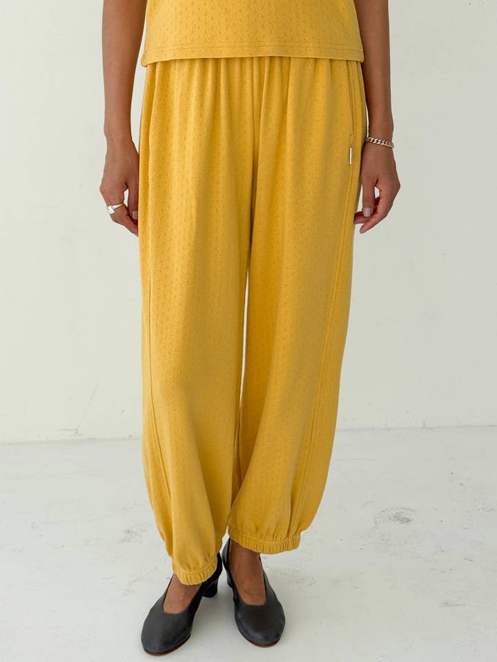 Pointelle Balloon Pants ( 2S-2M-2L) for wholesale by Le Bon Shoppe