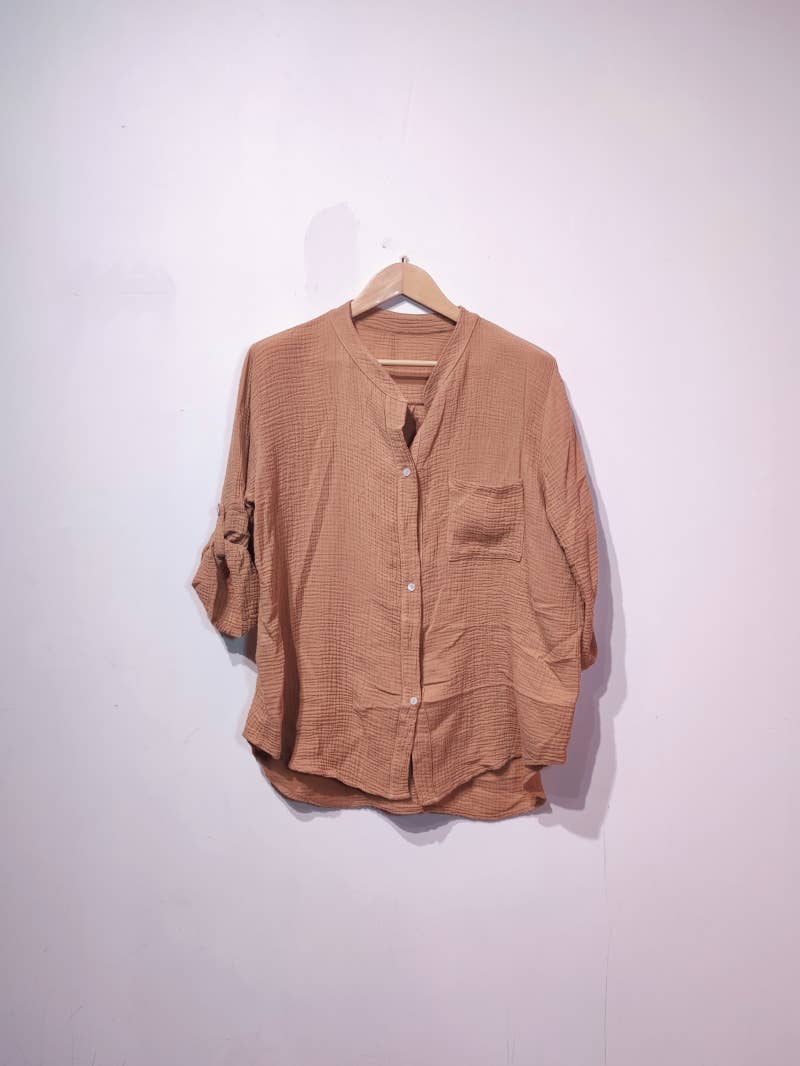 Pomelo paris - Vendita all'ingrosso Camicia button down - Donna - Camicia leggera in cotone gas5