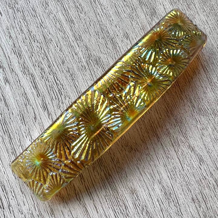 Glass Town USA – Travessão para cabelo - Mulher por atacado – Barrettes de vidro dicróico florentino tamanho grande7