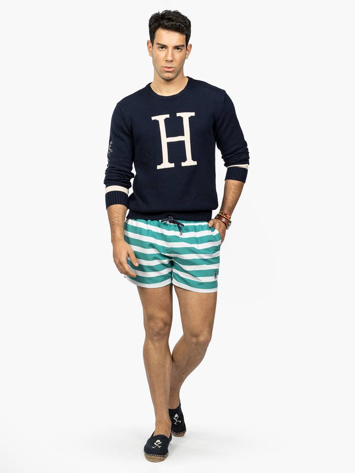 Men's swimsuit with STRAING stripes - 909323016 for wholesale by Harper & Neyer