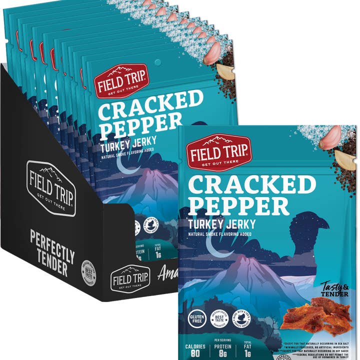 FIELD TRIP - Wholesale Jerky - Cracked Pepper Turkey Jerky (1oz)0