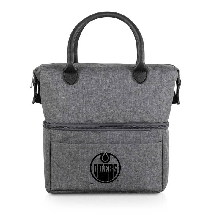 Gray with Black Accents Edmonton Oilers Urban Lunch Bag for wholesale on Faire