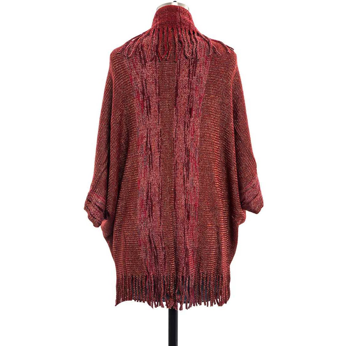 Artini Accessories - Wholesale Cardigan - Women's - Fringe Lapel Collar Knit Cardigan3