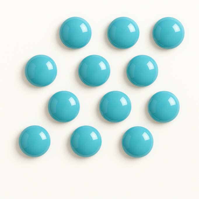 Factory Direct Craft - Wholesale Magnet - 1" Dia Mini Metal Button Magnets - Pack of 12 - Select Color4