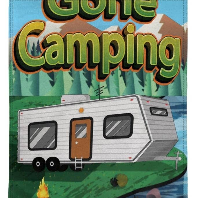 Flags Importer - Wholesale Flag - H&G Studios Gone Camping 12x18in Garden Flag1