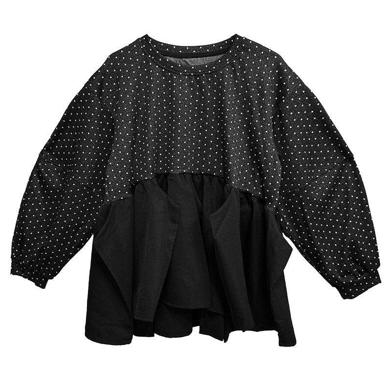 Basis Fancy - Wholesale Blouse - Women's - Ruched Loose Top3