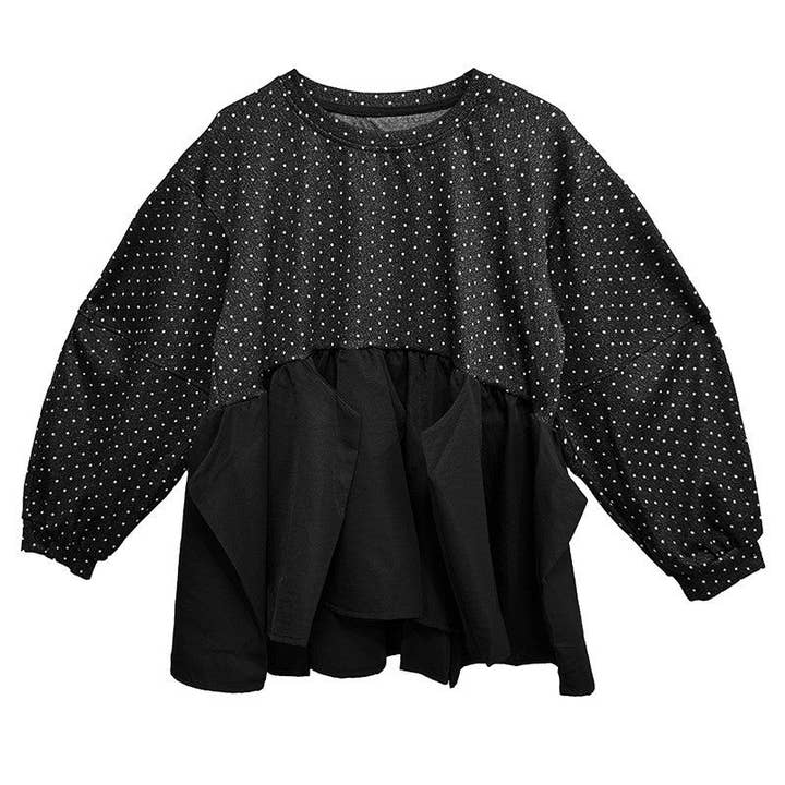 Basis Fancy - Wholesale Blouse - Women's - Ruched Loose Top3