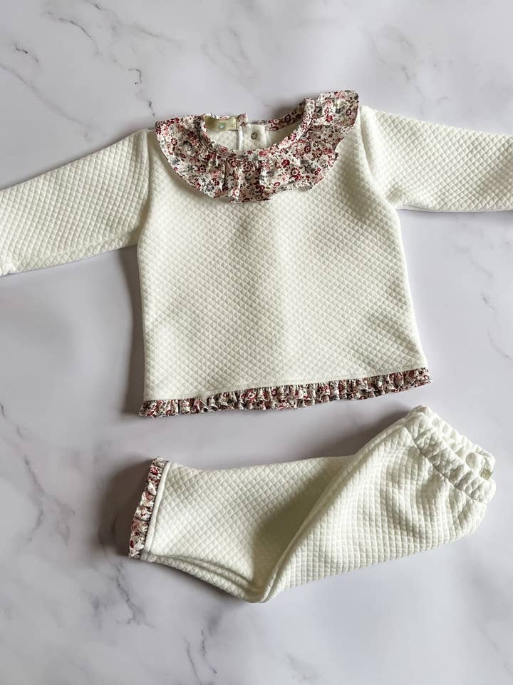 Berry Burst Frilly Collar Tracksuit for wholesale by Dainty Bear