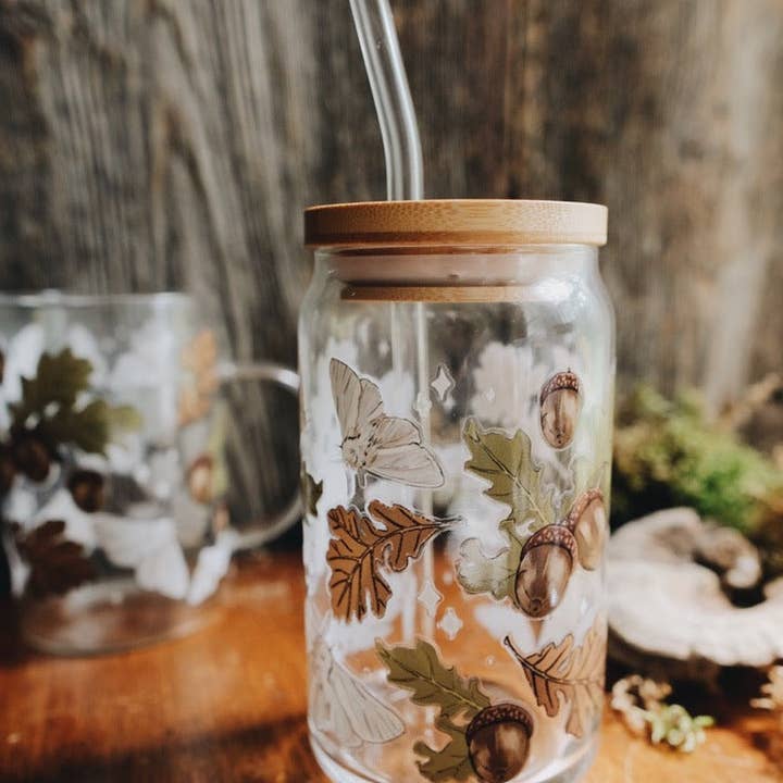 Fablewood Goods - Vendita all'ingrosso Bicchiere/tazza - Oak & Mothling | Bicchiere a forma di lattina da 16oz | Lavabile in lavastoviglie1