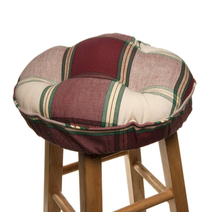Bar Stool Cover - Sherwood Burgundy for wholesale by Accent Linen
