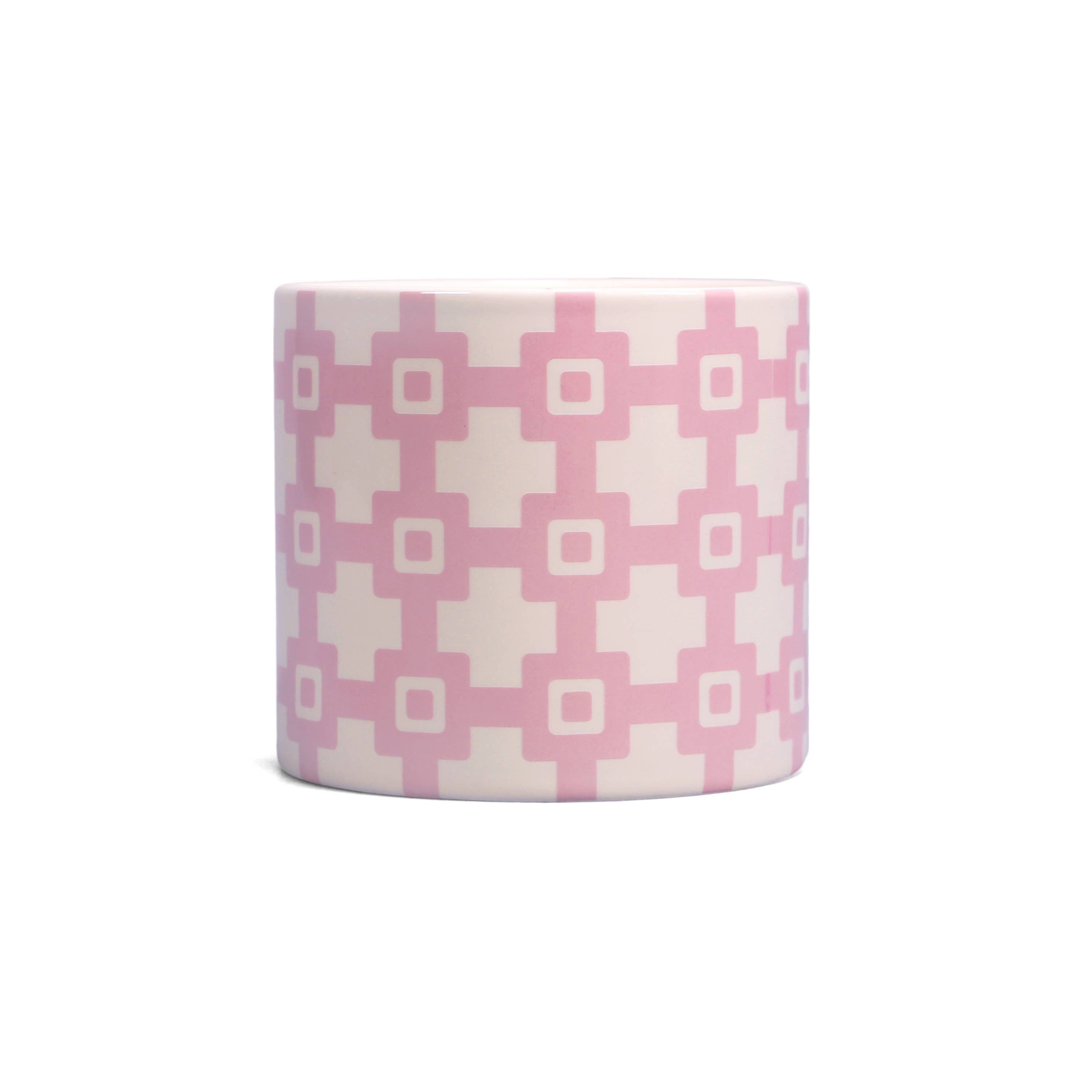 Half Moon Bay – wholesale Plant pot – Plant Pot Ceramic (11x11cm) - Tiles (geo pink)