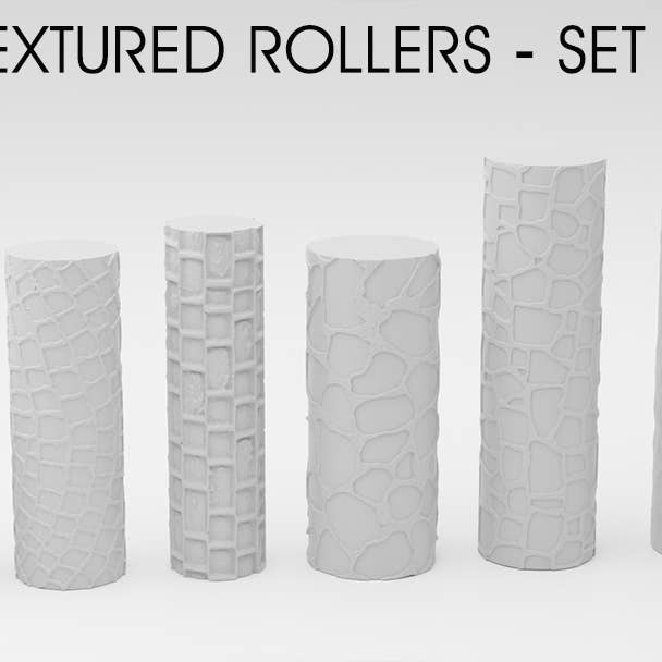 Textured Rollers Set 1 | D&D Terrain 28mm | 32mm | Dungeons for wholesale by Charles Prints