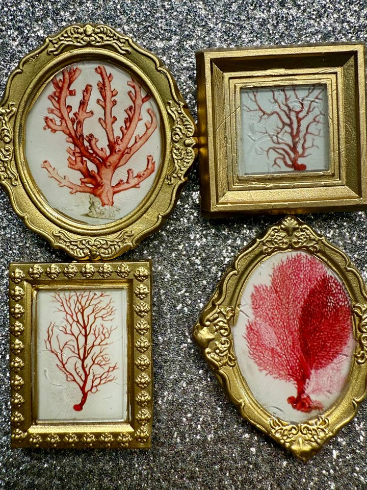 Coral Magnets (Set of 4 each) red sea coral theme for wholesale by Art in your Palm