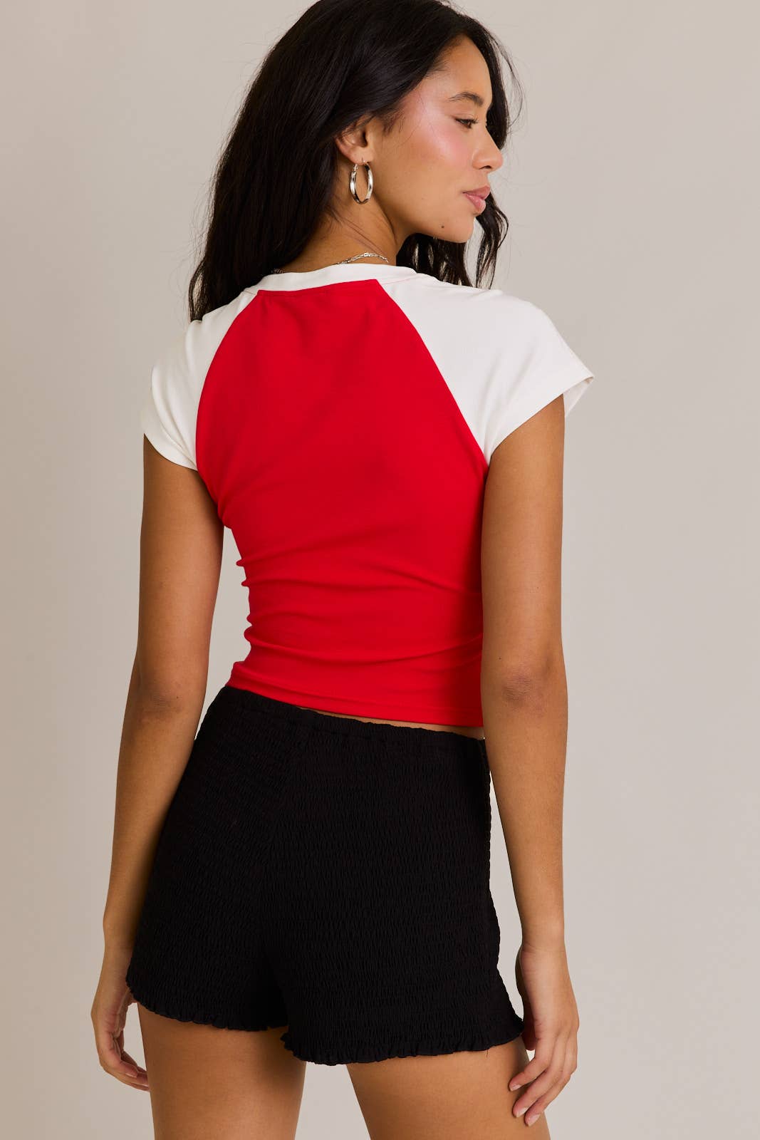 LE LIS - Wholesale Screen Printed T-Shirt - Women's - CAP SLEEVE USA BABY TEE9