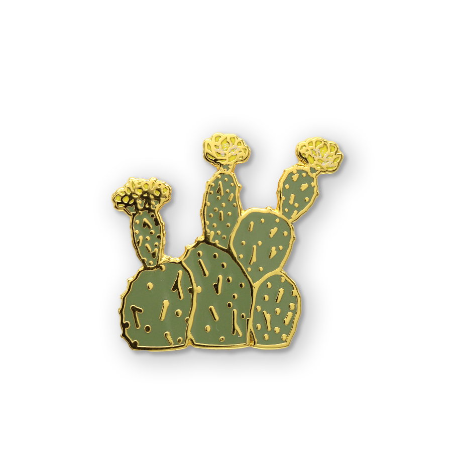 Adventure Booty - Wholesale Lapel Pin/Button - Yellow Prickly Pear Cactus Pin0