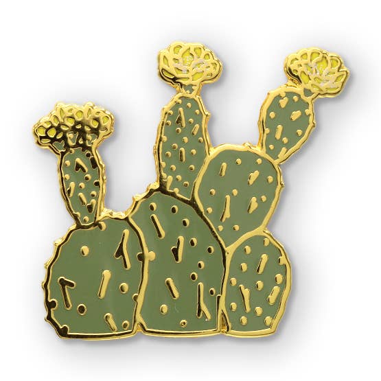 Adventure Booty - Wholesale Lapel Pin/Button - Yellow Prickly Pear Cactus Pin0