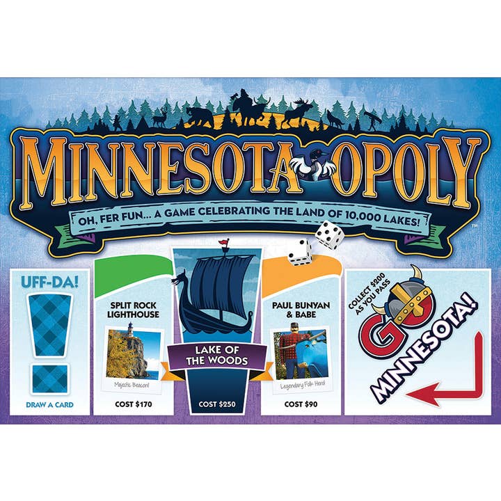 Outset Games and Cobble Hill Puzzles - Wholesale Board Game - Minnesota-Opoly (state) Board Game