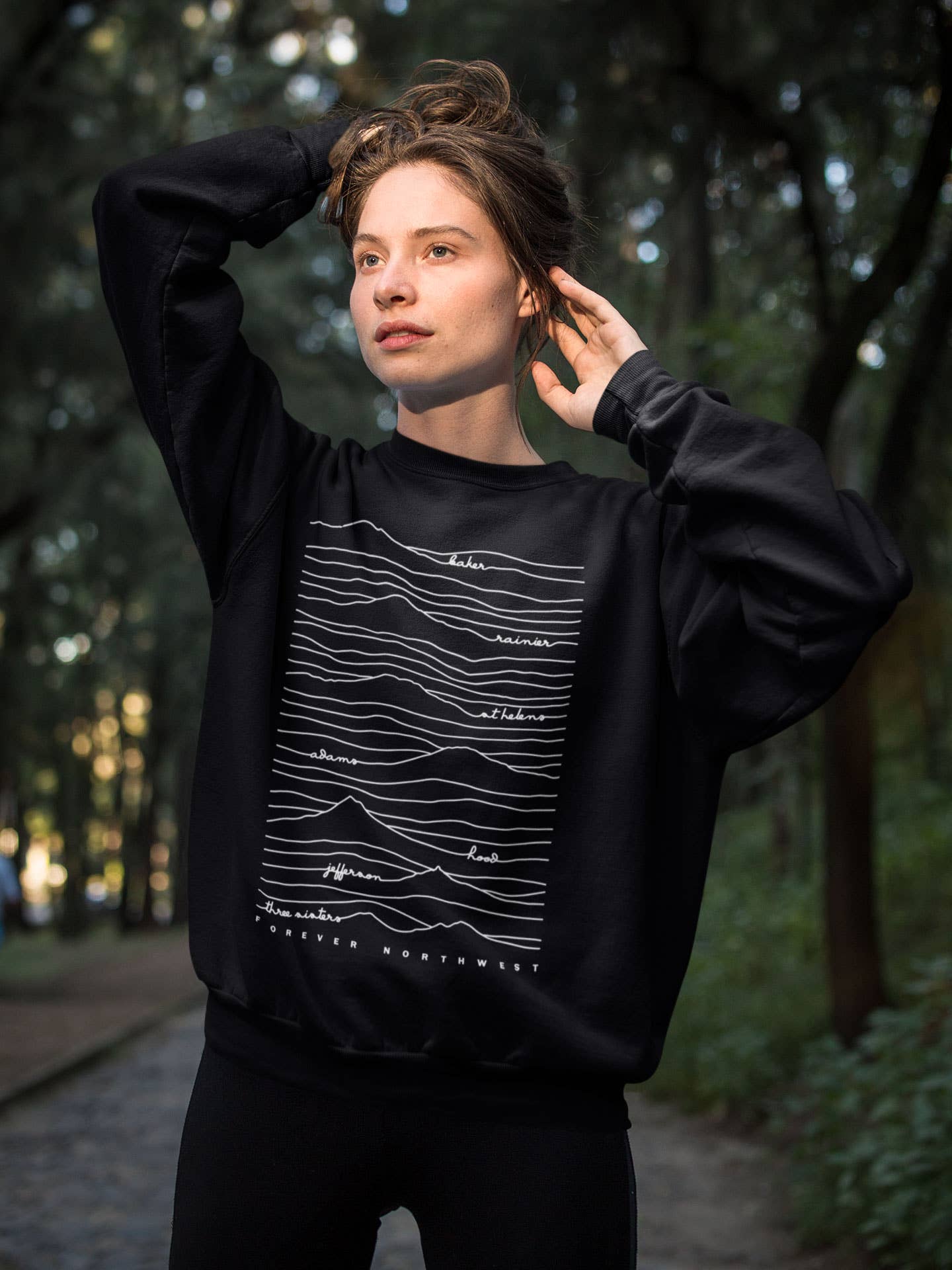 Forever Northwest - Wholesale Graphic Sweatshirt - Unisex - Cascade Mountain Range Sweatshirt1