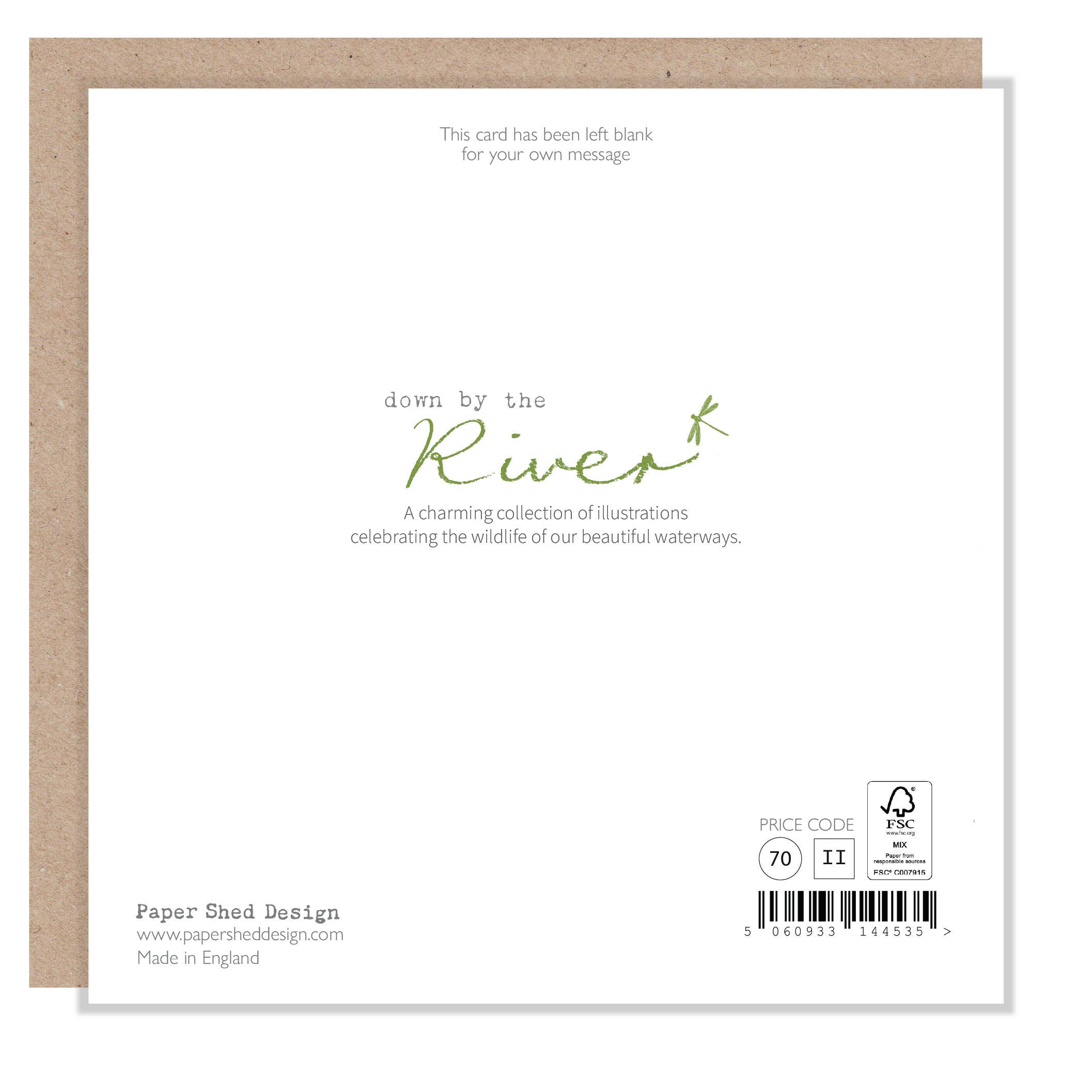 Paper Shed Design Ltd – wholesale Birthday card – Birthday card - Otter 'Down by the River' range - RIV031