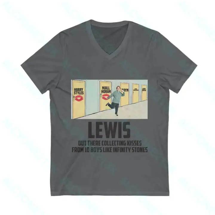 Lewis Capaldi Unisex Jersey Kortärmad V-ringad T-shirt för wholesale av Alcyone213k