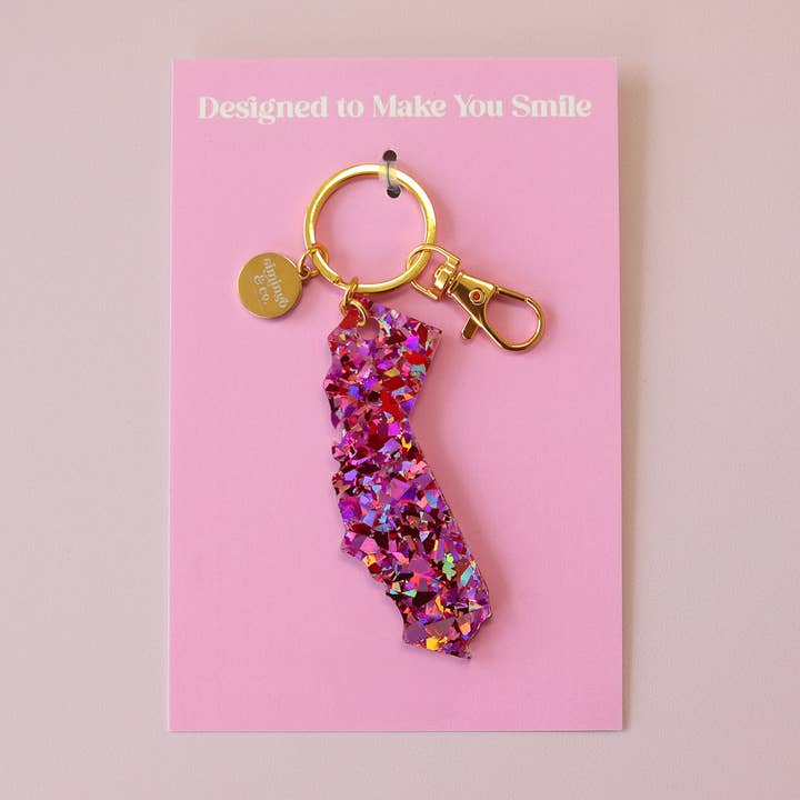 State Shaped Keychain – Travel & Souvenir Gift for wholesale by Paola Brown