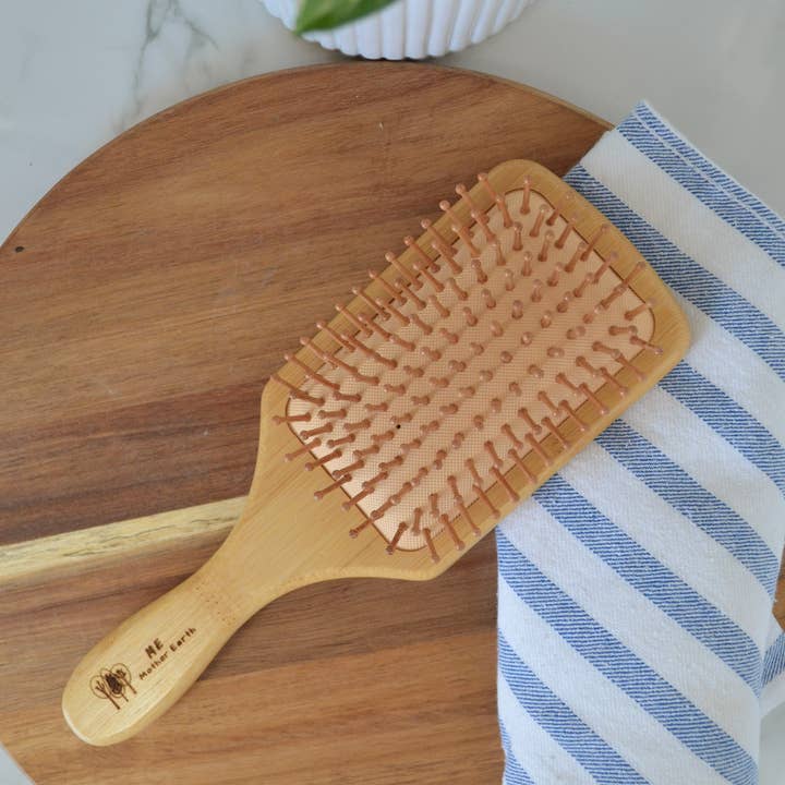 Me Mother Earth - Wholesale Hair Brush/Comb - Bamboo Paddle Hairbrush | Sustainable Beauty