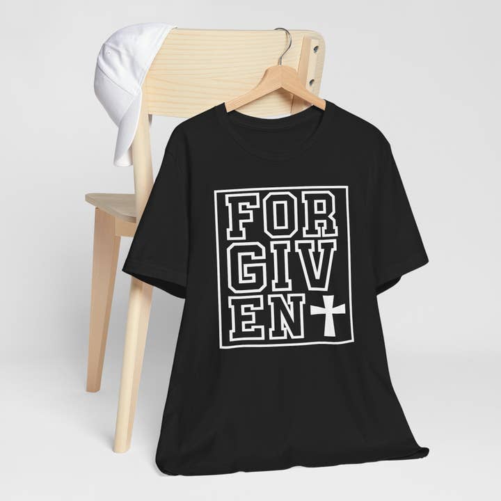 Optime Plus LLC - Wholesale Screen Printed T-Shirt - Unisex - Forgiven | Salvation & Grace Tee6