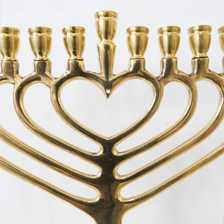 חנוכיה לב | נחושת | גודל גדול pour la vente par Palms and Tigers