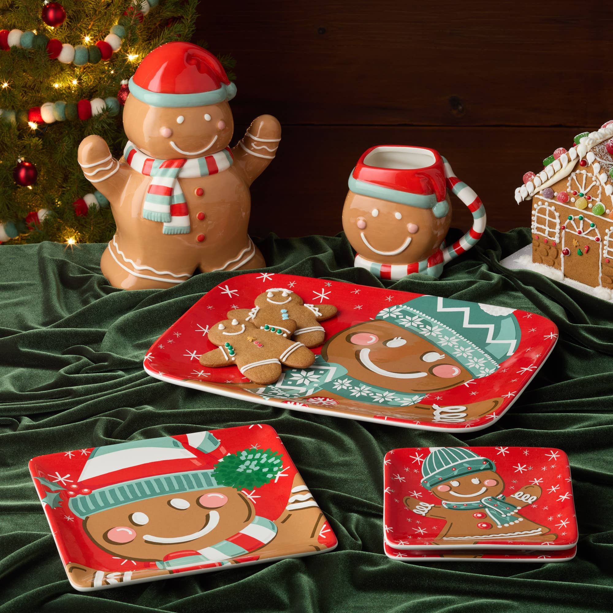 Certified International - Wholesale Tea Pot - Christmas Whimsy Gingerbread 3-D Teapot 36 oz.3