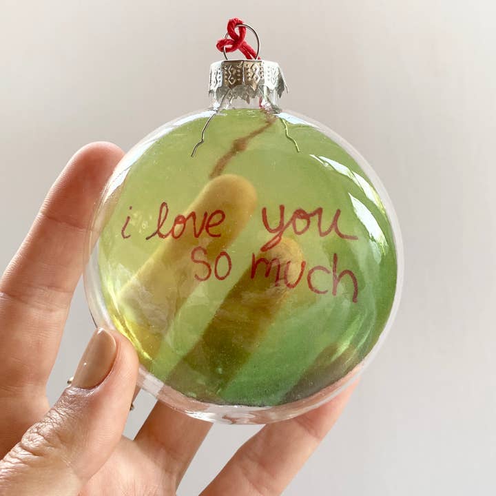 Skel & Co - Venta al por mayor Adornos - Adorno navideño transparente con la imagen «I Love You So Much Austin Texas»2