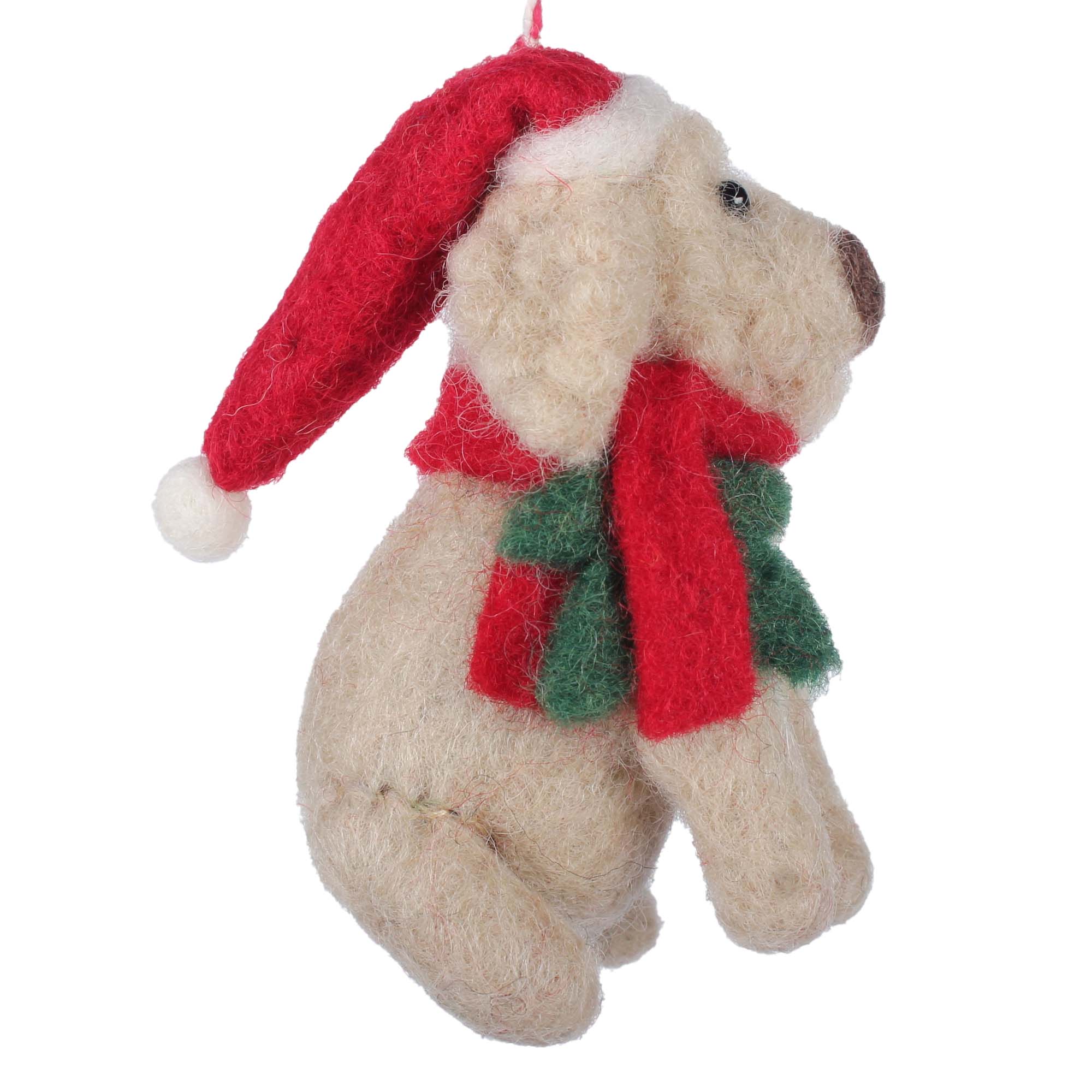 Global Crafts - Wholesale Ornament - Grote Hond Labradoodle Vilt Ornament2