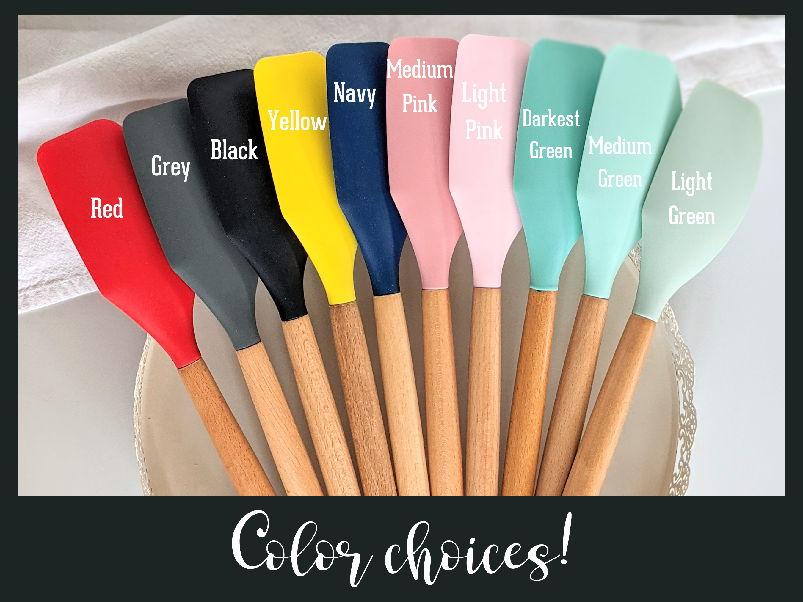AFewSpareMoments - Wholesale Spatula/Turner - Spatulas, Engraved kitchen utensils, Wood, Silicone,1