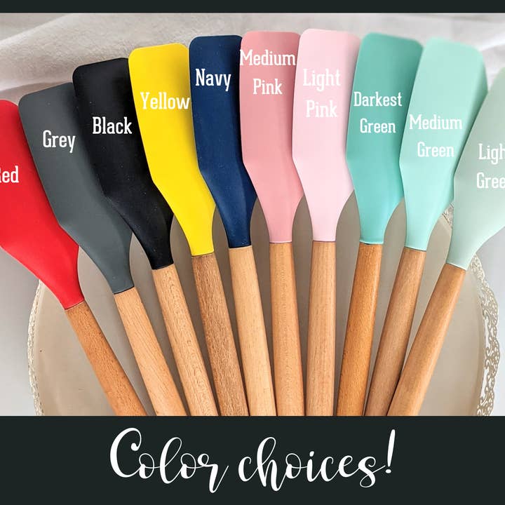 AFewSpareMoments - Wholesale Spatula/turner - Spatulas, Engraved kitchen utensils, Wood, Silicone,1