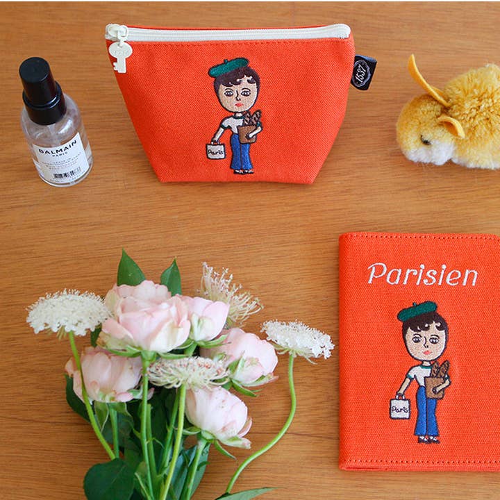 K-Wonderland - Wholesale Pouch – Women’s - Boat Pouch Small - Embroidered Character Series24