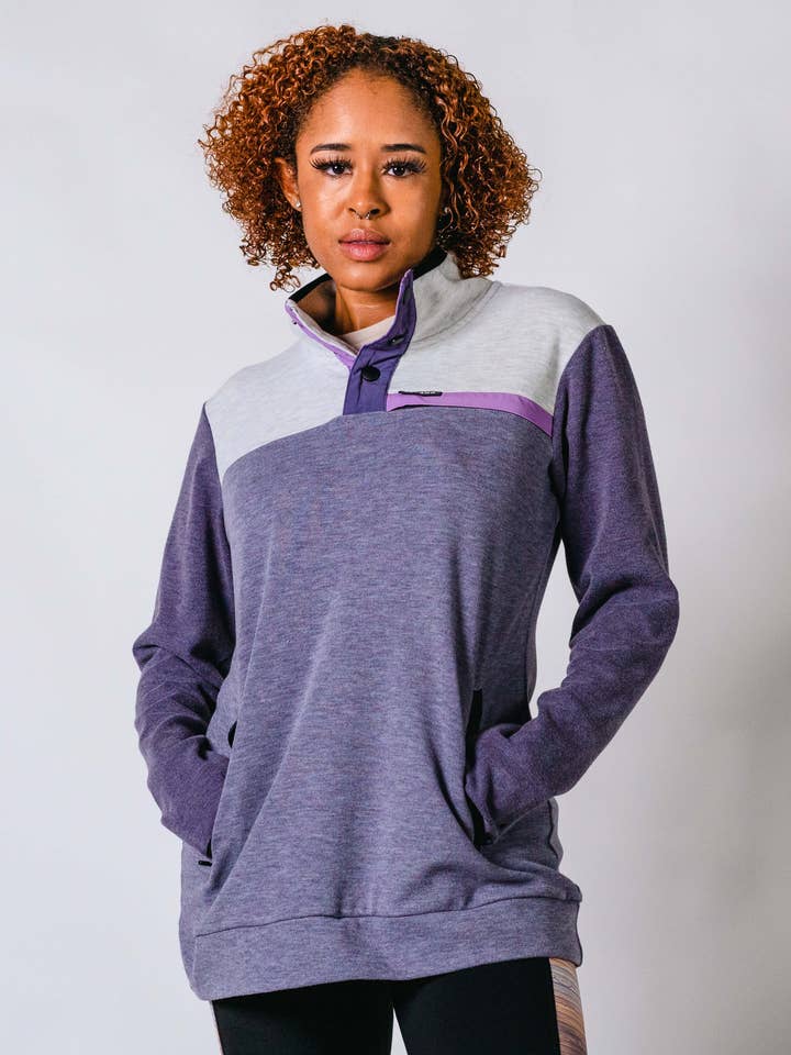 Women's Powell Fleece Pullover (Discontinued Styles) for wholesale by Belong Designs