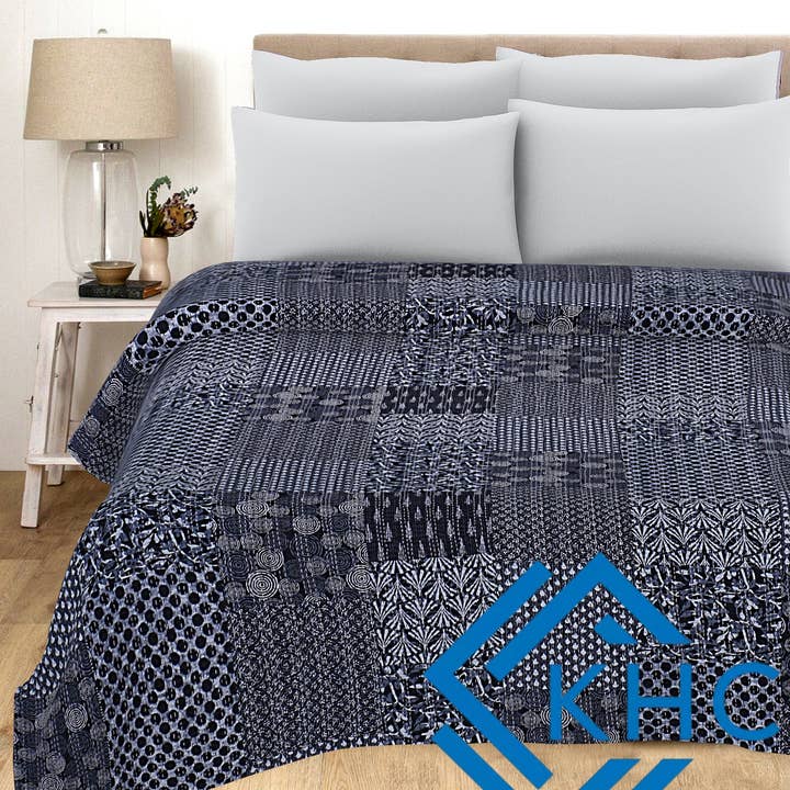 Indisk handgjord bohemisk inredning blå indigo filt för wholesale av KHC