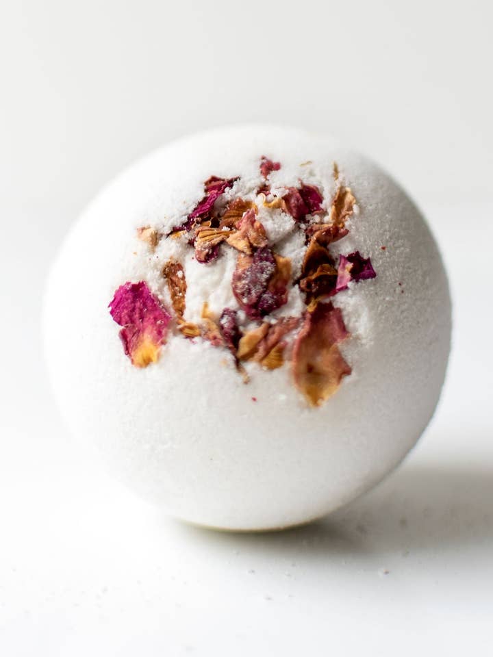 Lovers in Full Bloom — Cocoa Butter + Milk Bath Bomb for wholesale by The Willow Tree Co