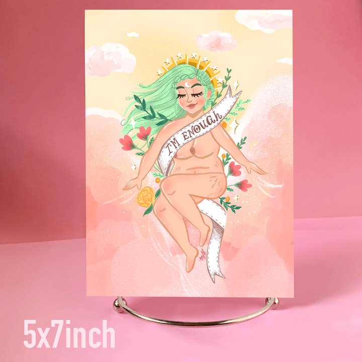 Grön Haired Himmelska gudinna Print för wholesale av Besitos & Giggles Creations