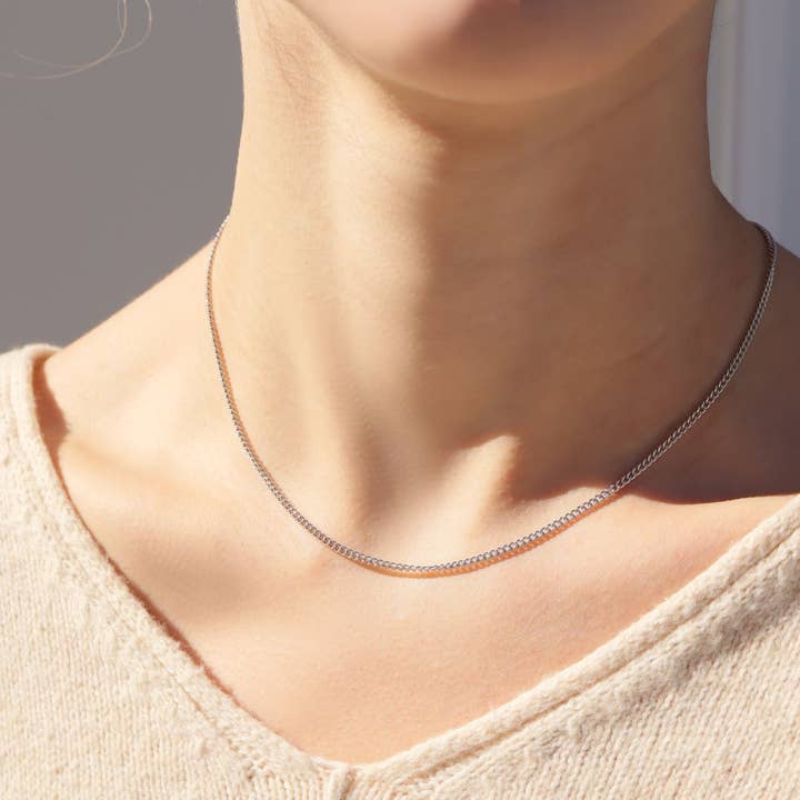 WJW - Wholesale Link & chain necklace - Stainless Steel Curb Chain Necklace5