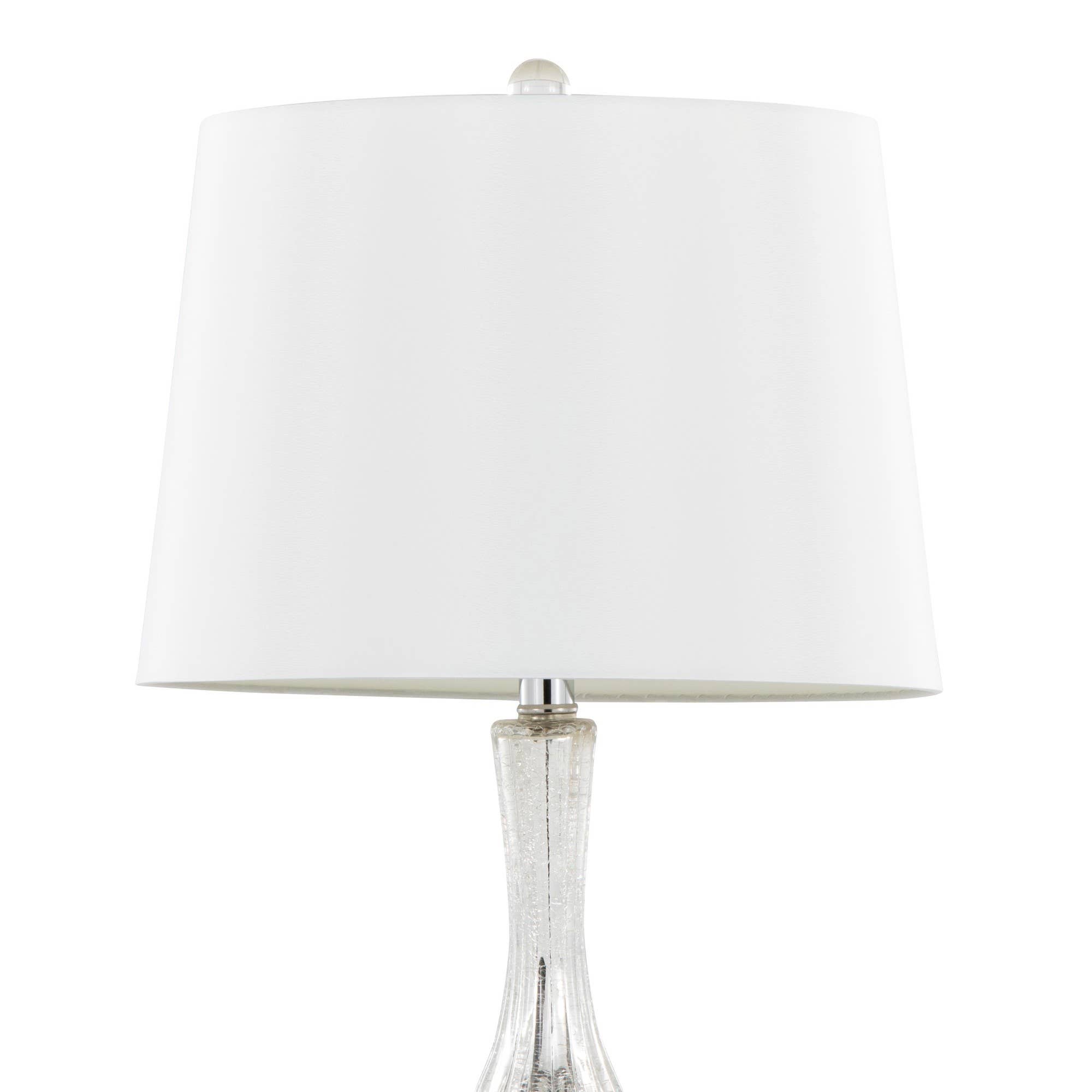 Jenny 27" Table Lamp - Set of 2 in Silver Crackle Glass for wholesale on Faire3