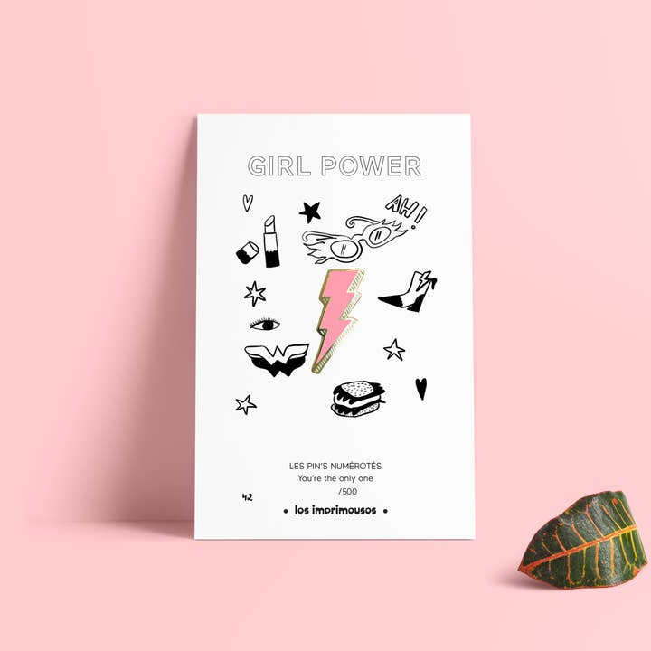 Pin's - Lightning - Girl Power for wholesale by LES IMPRIMEUSES