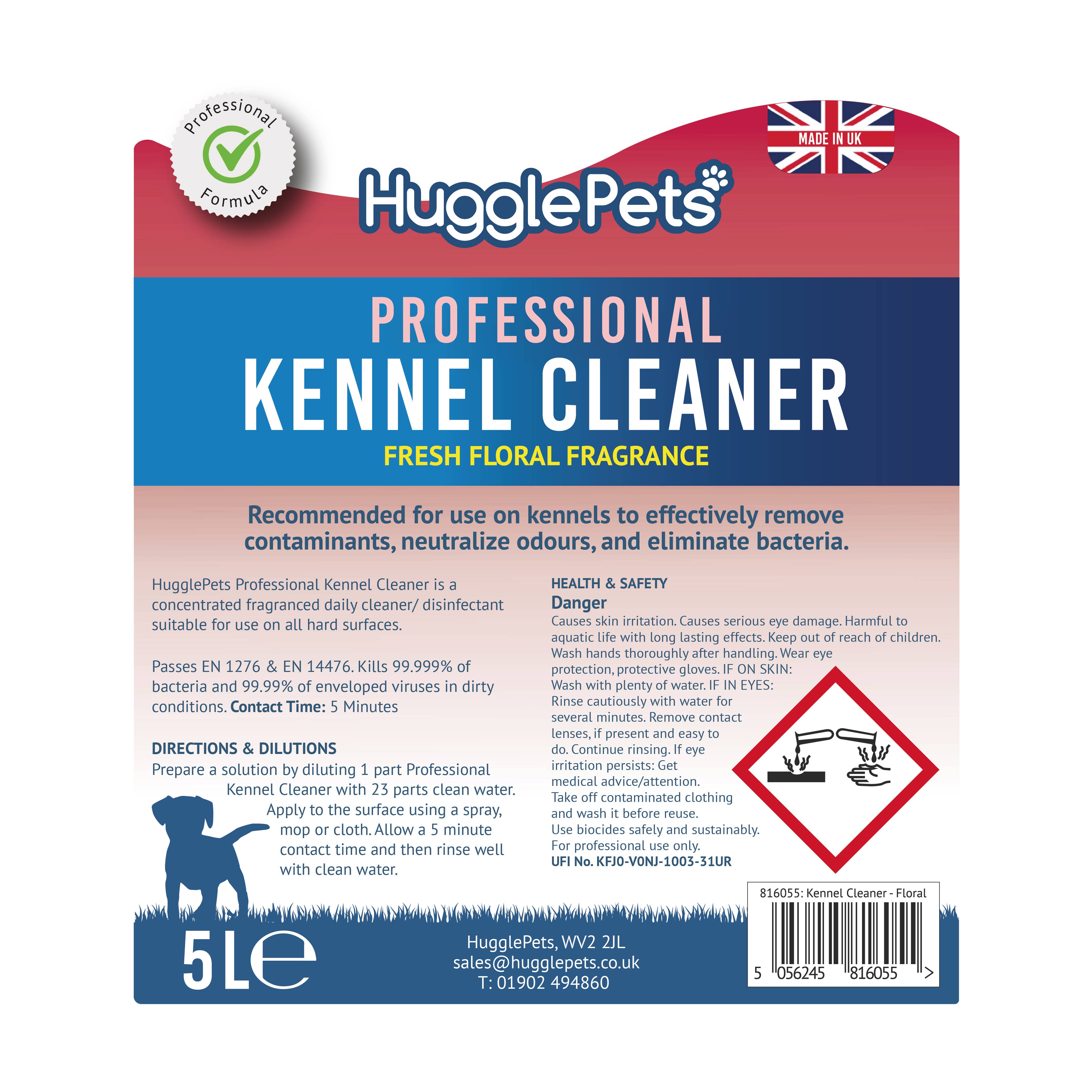 HugglePets - Wholesale Pet Cleaning Supplies - HugglePets Professional Kennel Cleaner Floral 5L - UK ONLY1