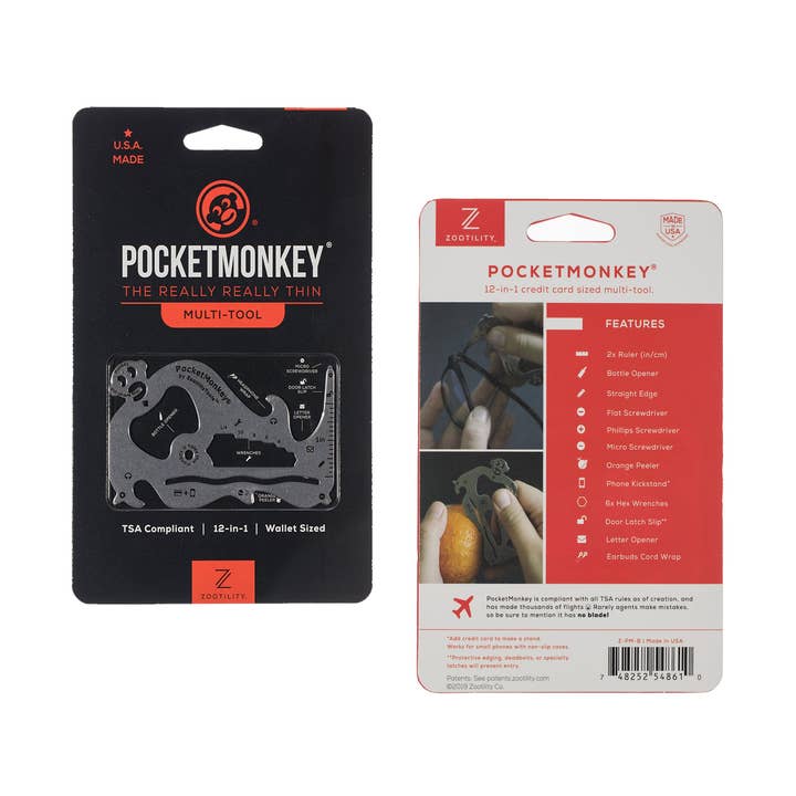 PocketMonkey® Deluxe Wallet Sized Multi Tool for wholesale by Hemel