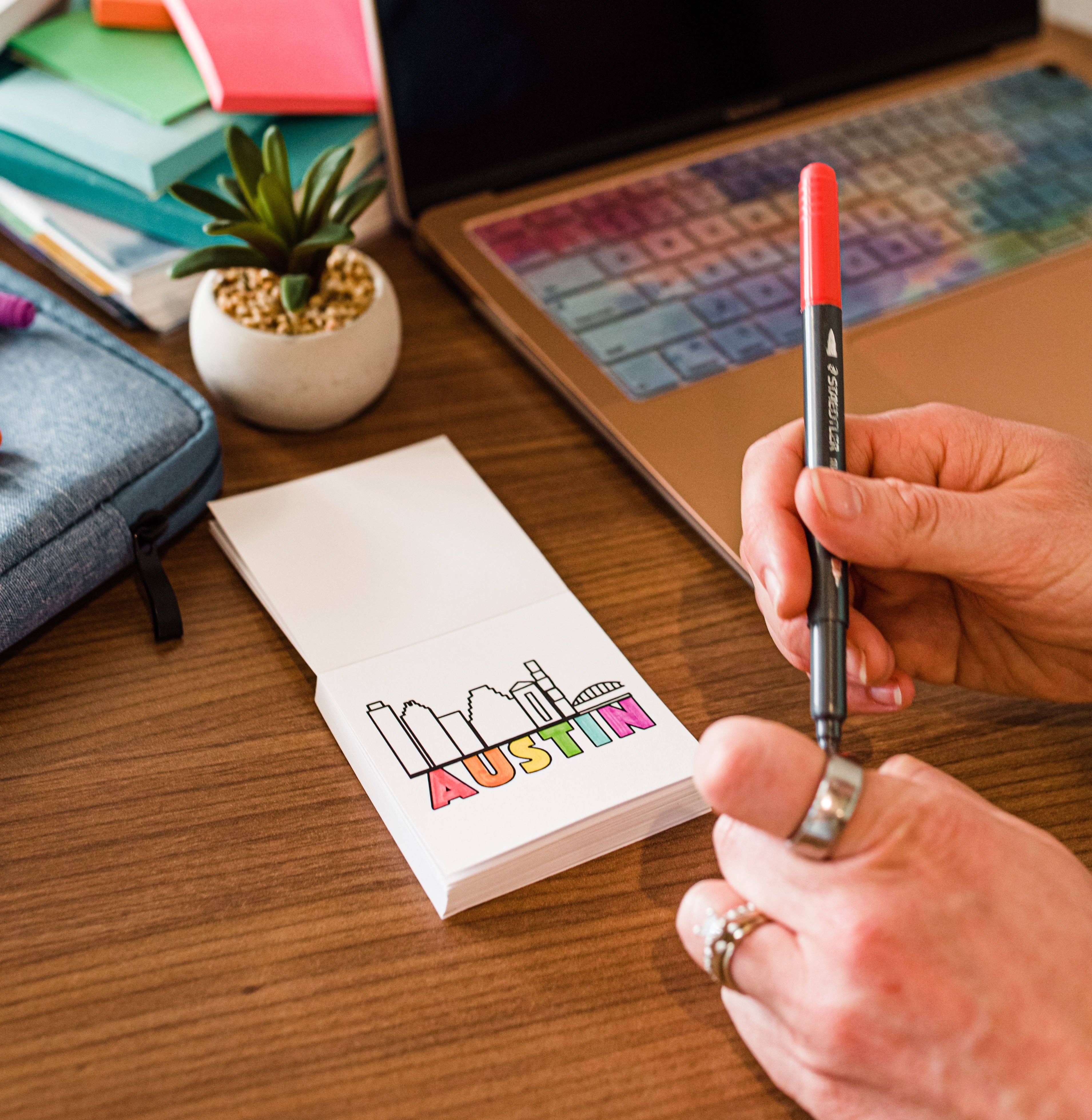 A Brighter Year - Wholesale Coloring Book - Adult - Tiny Texas Themed Illustrations Mini Coloring Book for Adult4